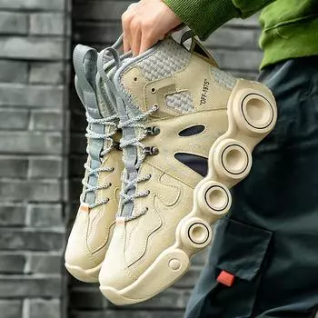 Four seasons foreign trade explosion basketball men s thick-soled heightening trendy shoes men s 3M reflective luminous shoes men s sports and leisu 39