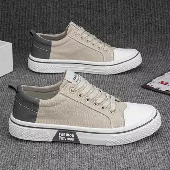 Four Seasons of Canvas Sports Shoes Non-slip Soft Soled Men s Walking Shoes Fashion Board Shoes Outdoor Casual Shoes 39