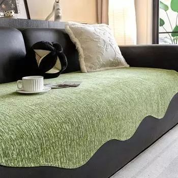Four Seasons Universal Chenille Sofa Cushion Sofa Protective Cover Towel Irregular Anti-slip Cushion Carpets Living Room Decor 90x90 A
