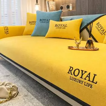 Four Seasons Universal Chenille Sofa Mat Non-Slip Sofas Cover for Living Room Couch Couch Pad Protection Covers 1pc 30x50 pillowcase