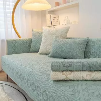 Four Seasons универсальная двухсторонняя хлопковая вышивка диванная подушка современная простая кожаная диванная подушка полотенце 70*70cm