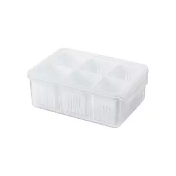 Four/Six Grids Onion Ginger Storage Container Transparent Food Fresh-keeping Holder Kitchen 6 Grids