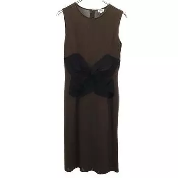 FOXEY made in Japan Ribbon design No sleeve Ribbon design one piece 42 Women Used