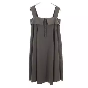 FOXEY NEW YORK made in Japan Cami one piece 38 Gray Back zip Women Used