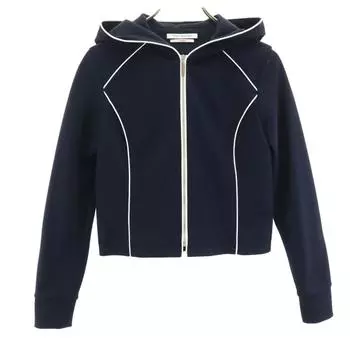 FOXEY NEW YORK made in Japan Long sleeve Zip hoodie 40 Navy Women Used