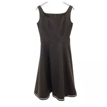 FOXEY NEW YORK made in Japan No sleeve one piece 40 Brown Back zip Women Used