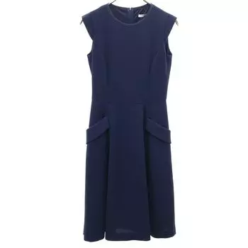 FOXEY NEW YORK made in Japan No sleeve one piece 38 Navy Women Used