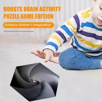 Fractal Fidget Hexagon 3D Printed Anxiness Stress Relief Kids Pocket Size Travel Adults Hexagon жёлтый/зелёный