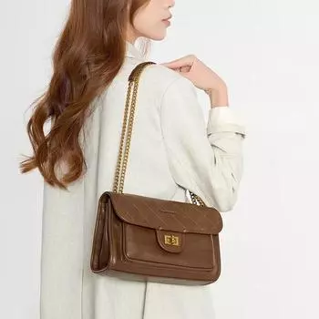 Fragrant Style Diamond Chain Bag for Women s Autumn and Winter Fashion Versatile One-shoulder Crossbody Bag чёрный