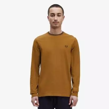 Fred Perry [базовый] Футболка с длинным рукавом Twin Tip Dark Caramel Afpm2339602 644 S