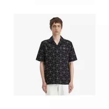 FRED PERRY Рубашка с воротником Revere и геометрическим принтом Fred Perry 102 AFPM2417760 102