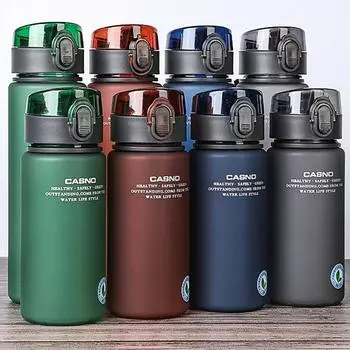 Free 400ml 560ml Plastic Cup Fitness Outdoor Frosted Water Cup Sports Water Bottle High Quality Children Casual Water Cup 400-560ML