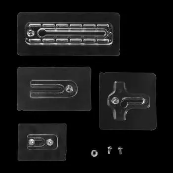 Free Punch Wall Mount Transparent Wall Picture Hanger Wall Hanger Wall Screw Sticker Screw Hook 50x65mm