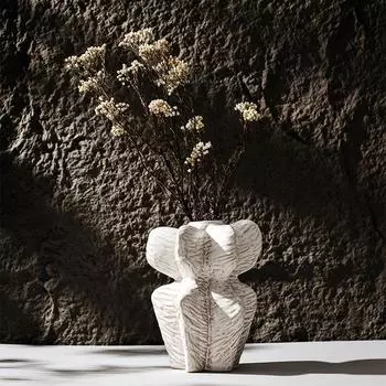 French retro ceramic vase cream wind living room creative dining table hydroponic flower arrangement decorative floral ornaments