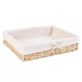 French Style Cosmetics Storage Box Bow Weaving Storage Tray Sundries Organizer Bathroom 25*15*6cm