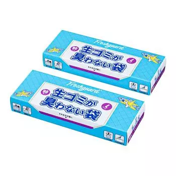 Freshguard Garbage No Odor 90 Set of Deodorant Garbage Disposal Film Thorough Car Kitchen Box Odor-proof Bags, Bags, L, Pieces, 2, Bags, Bags, белый