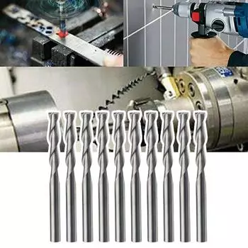 Фрезы 1/8 дюйма, концевая фреза, 2 зуба, 38,5 мм, с плоской головкой