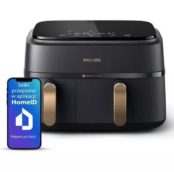 Фритюрница PHILIPS Ovi Dual Basket AirFryer NA352/00