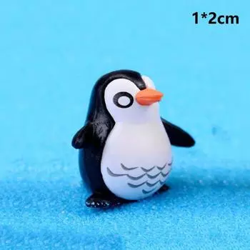 Frog Penguin Mini Father Son Ornament Diy Miniature Decoration Micro Landscape Small Penguin(2cm)