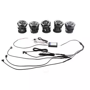 Front Air Vent Turbine Ambient Light Kit 64 Color LEDs APP Remote Control Replacement for A?Class