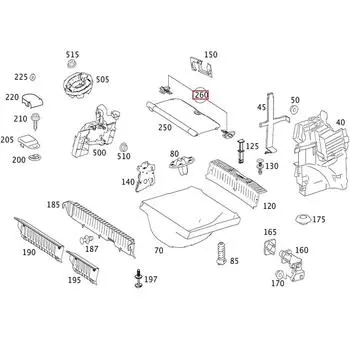 Front Parcel shelf Clips Grey A1696930284 For Mercedes A Class W169 B Class W245