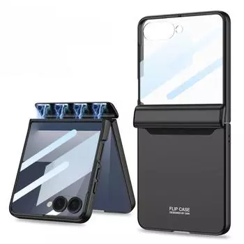 Front Screen Protector Hard PC Shockproof Cover for Samsung Galaxy Z Flip 7 6 5 4 Phone Case with Magnetic Hinge Protect Shell Galaxy Z Flip7