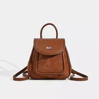 Frosted Backpack женский премиум ретро школьная сумка для студентов небольшой рюкзак для поездок на работу чёрный