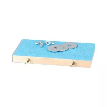 Frosted Rectangle Wooden Bird Platform Parrot Station Board Parrot Perch Bird Paw Grinding Board S-random color