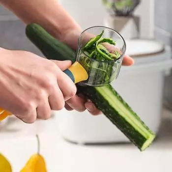 Fruit Potato Stainless Steel Manual Kitchen Gadgets Kitchen Storage Peeler Remover Grater Cutter жёлтый/тёмно-синий