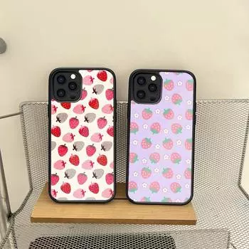 Чехол для телефона с фруктами и клубникой для Iphone 14 13 12 11 Pro Max Mini 7 6 6s 8 Plus X Xr Xs Se 2020 Fundas Shell PC TPU Cover iphone 12 pro