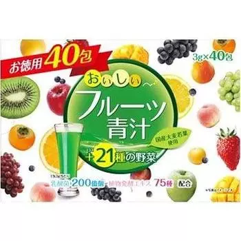 Фруктовый зеленый сок Yuwa Delicious 3 г x 40 пакетов x 2 шт. набор