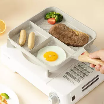Frying Pan Non Stick Portable Cooking Tool Square Grilling Omelette Pot for Outdoor Kitchen