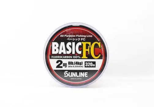 Фторуглеродная леска Sunline Basic FC 320m, размер 2, 8 фунтов (6237)
