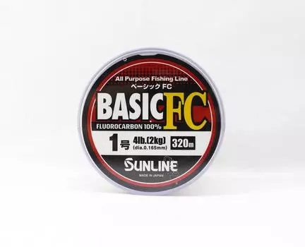 Фторуглеродная леска Sunline Basic FC 320m, размер 1, 4 фунта (6190) чистый
