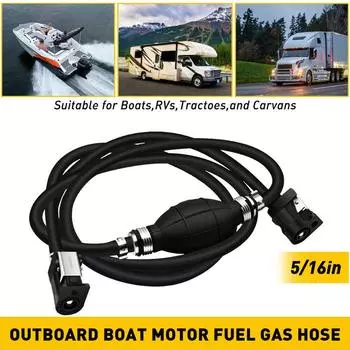 Fuel Gas Hose Marine Lines Fuel Line Hose Outboard Boat Engine Petrol Connectors Kit For Motor C2f0