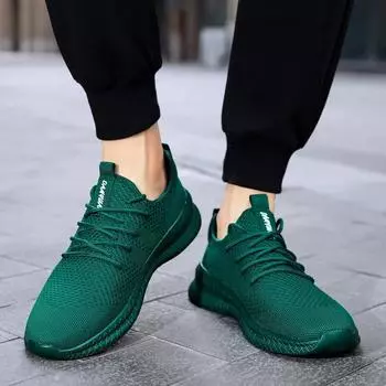 Fujeak Ultralight Running Shoes for Men Casual Breathable Mesh Sneakers Anti-slip Fashion Solid Colour Men s Shoes Plus Size 46 40 красный
