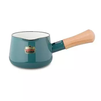 Fuji Enamel Paint Finish Milk Pan Smoke Blue 12cm Solid SB SD-12M