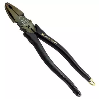 Fujiya Eccentric Power Pliers with 225mm Easy cutting with eccentric levers (Black Gold, Shackle) 3000N-225BG