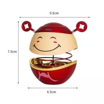 Fun Nodding Head Ornament Car Bell Desktop Ornament Festive Auto Interior Accessory Office Style C