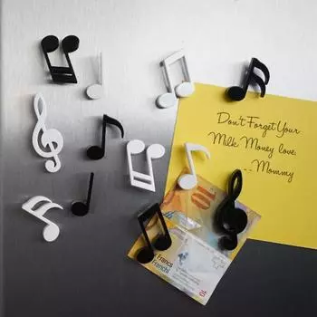 Fun Note Fridge Sticker Creative Piano Clef Note Magnet белый