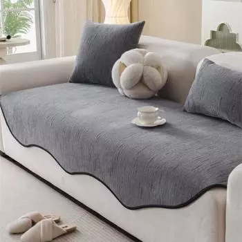 Funda Sofas Carpet Sofa Covers Mat Sectional Couch Furry Non Slip Chenille Sofa Slipcover Irregularity Cushion Carpet 90x90cm