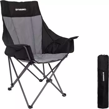 FUNDANGO Outdoor Converging High No Assembly in 5 Включает Грузоподъемность 150 Кемпинг Для Сумка Для Хранения Включена Стул, Складной, Тип, Спинка, Требуется,