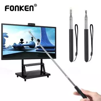 Функциональный нецарапающийся стилус Fonken, высокочувствительный многофункциональный телескопический стержень, указатель, обучающая палочка, обучающая палочка Felt Nib Pen чёрный