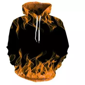 Funny 3D Flame Print Hoodies For Men Fashion Trend Harajuku Streetwear Autumn New In Sweatshirts Oversized Pullover Y2k Clothes S