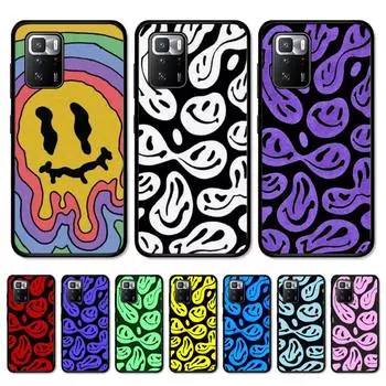Funny Black Smiley Smile Phone Case For Redmi Note 10 9 8 6 Pro 8T 5A 4X X 5 Plus 7 7A 9A K20 Cover Redmi Note11 5g