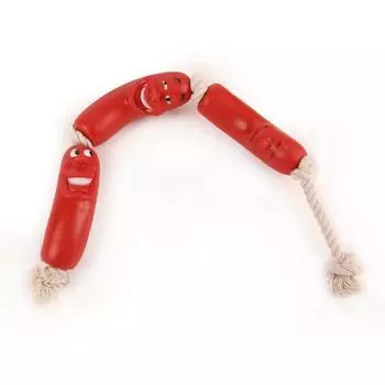 Funny Pet Dog Toys Dog Chew Toys Sausage Shape Interactive Training for Puppy Bite-resistant Dogs Grinding Teeth Pet Supplies