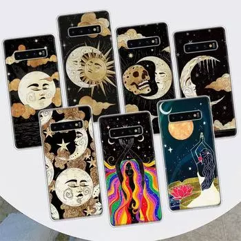 Funny Sun Moon Face Phone Case For Samsung Galaxy M21 M12 M31S M32 M51 M52 Note 20 Ulte 10 Plus 9 8 J4 J6 + J8 M11 F52 F62 Samsung M11