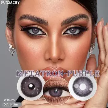 Funsachy Корейские 2 шт. Цветные контактные линзы для глаз Синие контактные линзы Натуральные цветные линзы Ежегодные контактные линзы для глаз