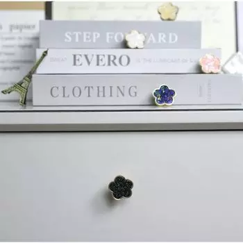 Furniture Hardware Flower Shape Door Pulls Cabinet Drawer Cabinet Door Drawer Knobs Zinc Alloy Wardrobe Pulls Flower Handle style 4