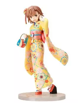 Furyu A Certain Scientific Railgun T Мисака Микото Фурисоде масштаб ПВХ окрашенная готовая фигурка 1/7 AMU-FNX259 жёлтый